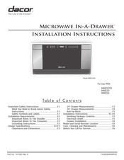 Dacor MMDV30S Instructions D'installation