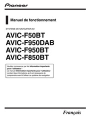 Pioneer AVIC-F50BT Manuel De Fonctionnement