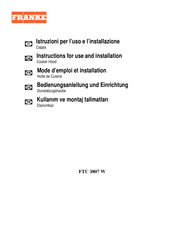 Franke FTU 3807 W Mode D'emploi