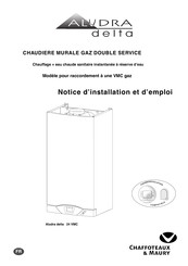 Chaffoteaux & Maury Aludra delta 24 VMC Notice D'installation Et D'emploi