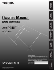 Toshiba 27AF53 Mode D'emploi