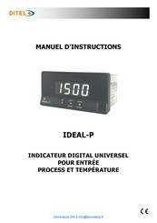 Ditel Kosmos IDEAL-P Manuel D'instructions