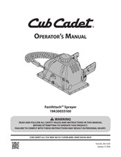Cub Cadet FastAttach 19A30035100 Manuel De L'utilisateur