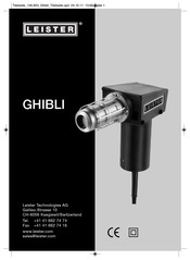 Leister GHIBLI Notice D'utilisation