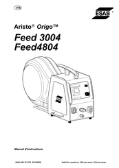 ESAB Aristo Origo Feed4804 Manuel D'instructions