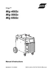 ESAB Mig 6502c Manuel D'instructions