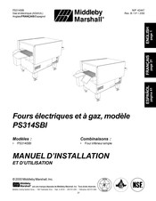 Middleby Marshall PS314SBI Manuel D'installation Et D'utilisation