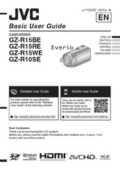 JVC EVERIO GZ-R15RE Guide De L'utilisateur