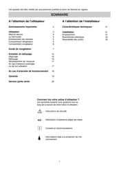 FAURE FRC307W Mode D'emploi