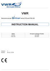 VWR 630-2646 Manuel D'utilisation