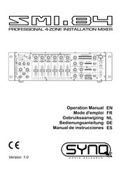 SYNQ SMI.84 Mode D'emploi