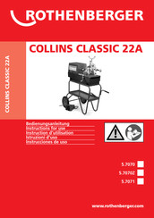 Rothenberger COLLINS CLASSIC 22A Instructions D'utilisation