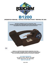 Polychem B1200 Notice D'instructions