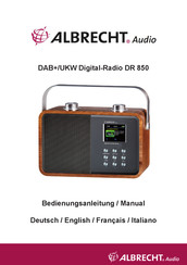 Albrecht Audio DR 850 Manuel