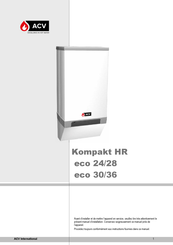 ACV Kompakt HR eco 24/28 Mode D'emploi