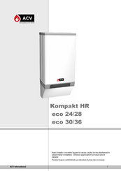 ACV Kompakt HR eco 30/36 Mode D'emploi