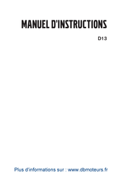 Volvo Penta D13 Manuel D'instructions