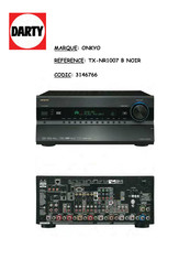 Onkyo TX-NR1007 Manuel D'instructions