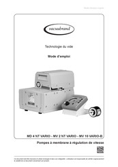 Vacuubrand MD 4 NT VARIO Mode D'emploi