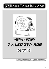 BoomToneDJ SLIM PAR 7 TRI 3 Mode D'emploi