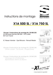 Sorensen X1A 500SL Instructions De Montage