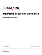 Lexmark 2400 Série Guide De L'utilisateur