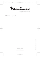 Moulinex Baguette and Co Mode D'emploi