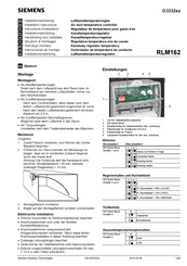 Siemens RLM162 Instructions D'installation