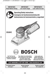 Bosch OS50VC Consignes De Fonctionnement/Sécurité