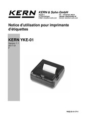 KERN and SOHN YKE-01 Notice D'utilisation