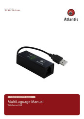 Atlantis WebRunner USB Série Manuel D'installation