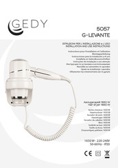 Gedy G-LEVANTE 5057 Mode D'emploi