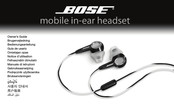 Bose mobile in-ear headset Notice D'utilisation