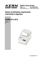 KERN 911-013 Notice D'utilisation