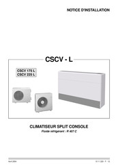 Technibel CSCV 225 L Notice D'installation