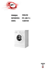 Proline PFL 106 E Manuel D'utilisation