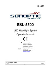 Sunoptic Surgical SSL-5500 Manuel De L'opérateur