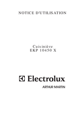 Electrolux ARTHUR MARTIN EKP 10450 X Notice D'utilisation