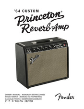 Fender 64 CUSTOM PRINCETON REVERB-AMP Mode D'emploi