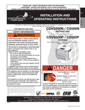 Continental Fireplaces CS500P Instructions D'installation Et D'opération