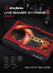 Avermedia Live Gamer EXTREME 2 Guide Rapide