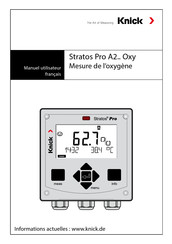 Knick Stratos Pro A2 Oxy Série Manuel Utilisateur