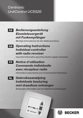 Becker Centronic UnitControl UCS520 Notice D'utilisation