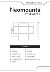 Newstar Neomounts LFD-W1000 Instructions De Montage