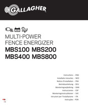 Gallagher MBS800 Mode D'emploi