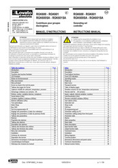 LOVATO ELECTRIC RGK600 Manuel D'instructions