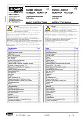 LOVATO ELECTRIC RGK601 Manuel D'instructions