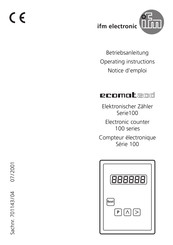 IFM Electronic ecomat200 100 Série Mode D'emploi