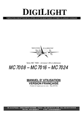 DIGILIGHT MC 7000 Série Manuel D'utilisation