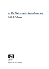 Hp 12c Platinum Guide De L'utilisateur